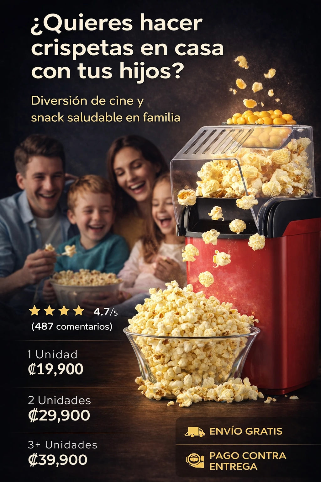 Crispetera Máquina Para Hacer Palomitas De Maíz