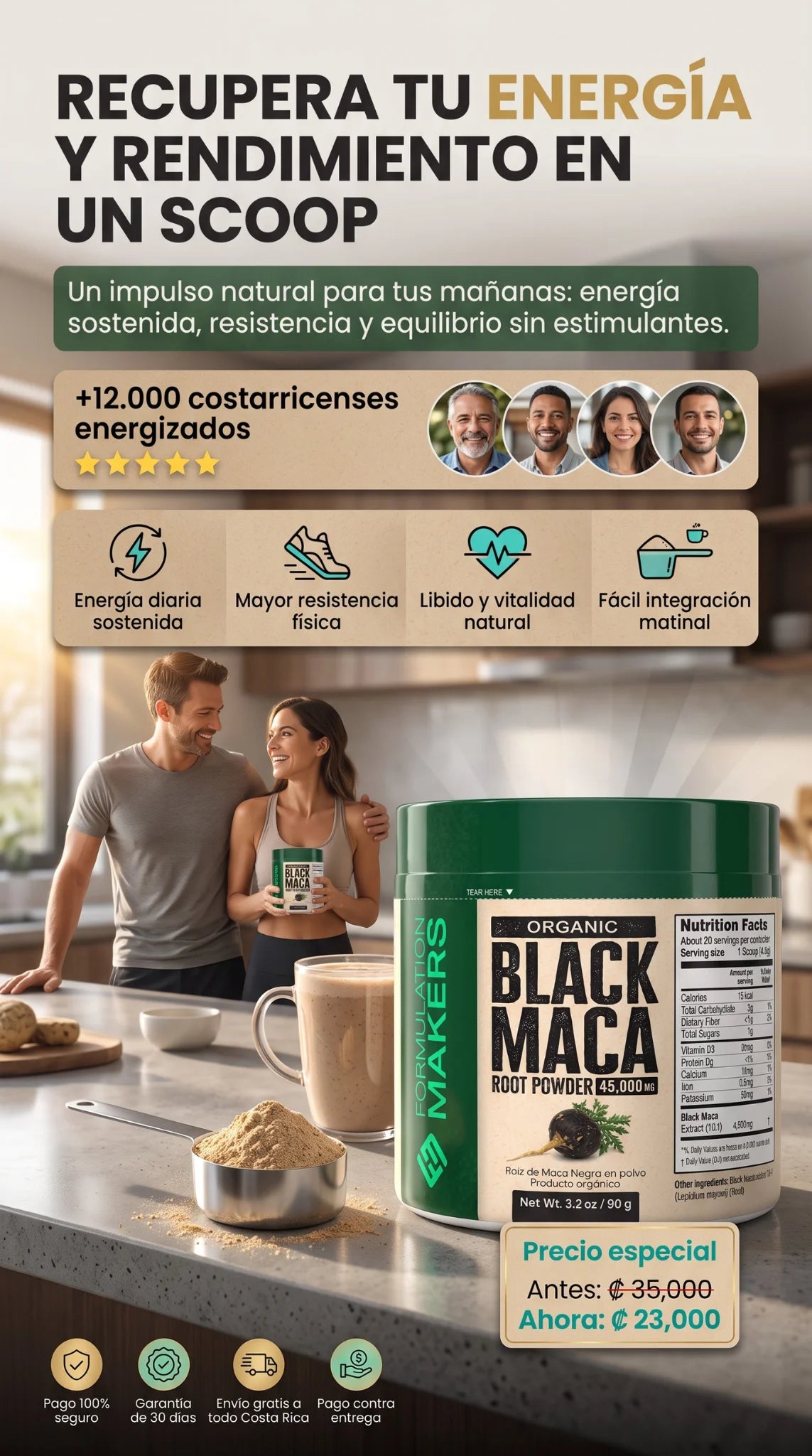 Maca Negra Orgánica 45,000 mg