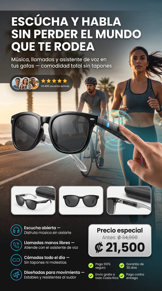 Gafas de Sol Inteligentes con Audio Bluetooth